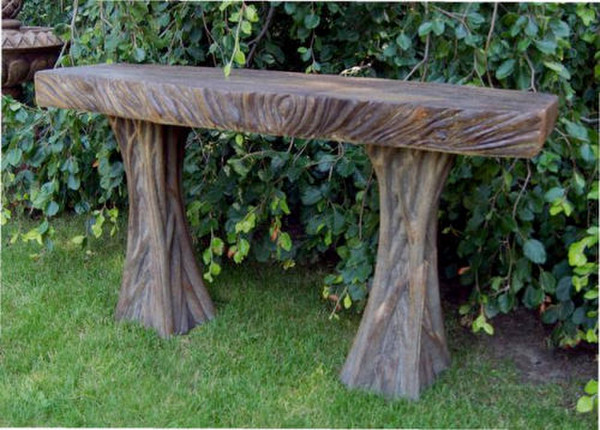 Banyan Console Sculptural Table Natural Wood Garden Work Bench